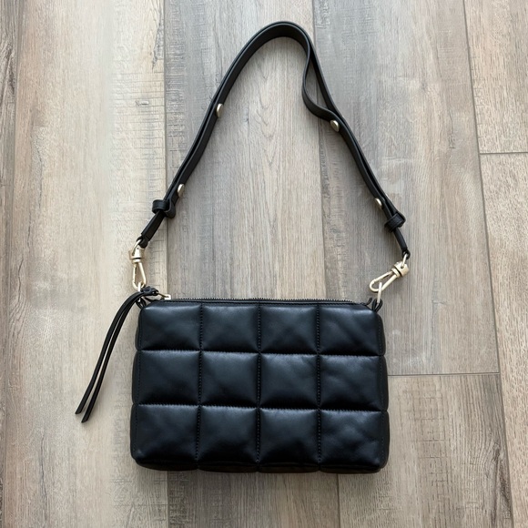 All Saints Handbags - All saints eve quilted leather shoulder crossbody bag black